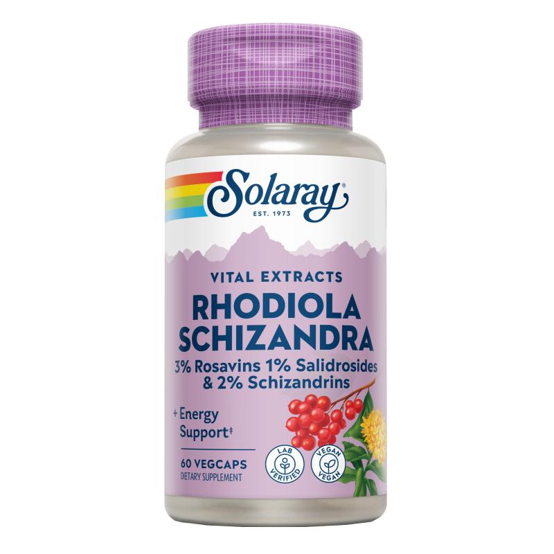 Schizandra & Rhodiola 500 mg 60 gélules Solaray