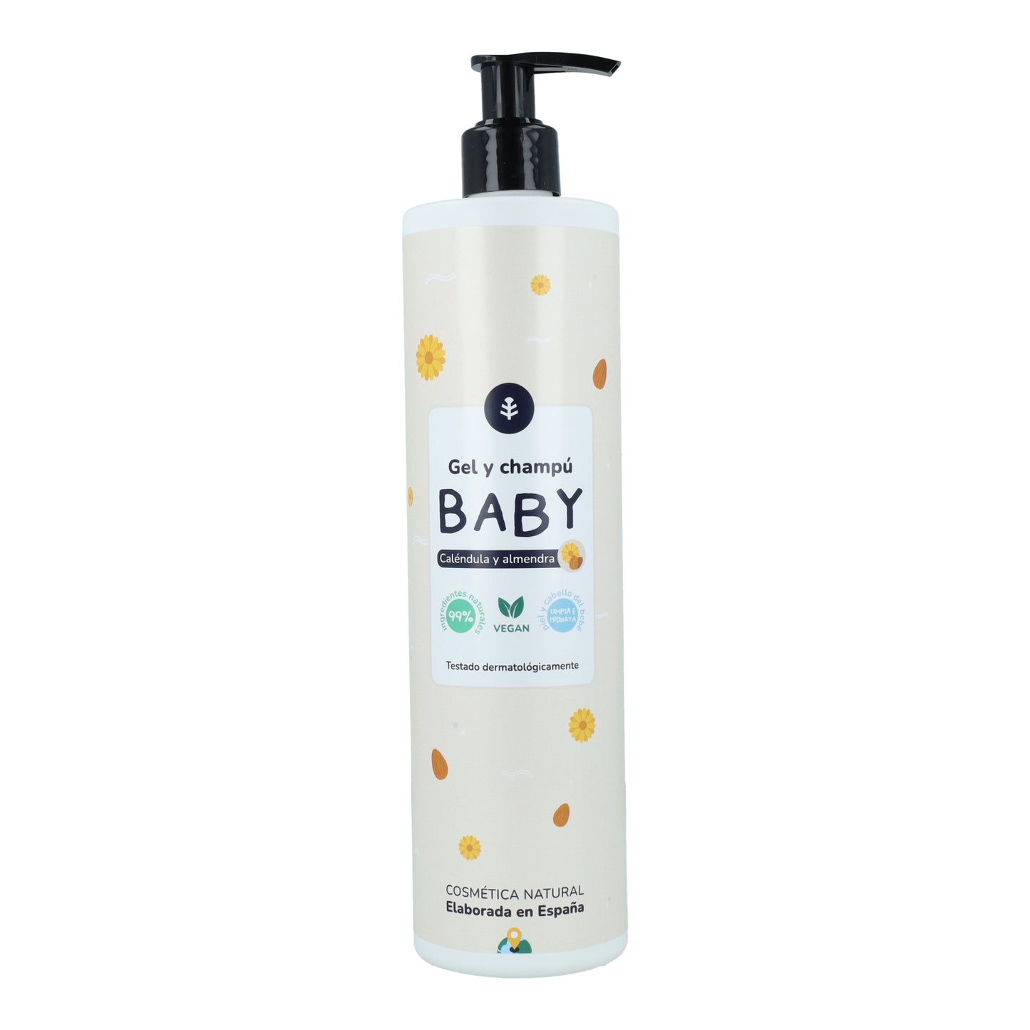Calendula en Amandel Baby Shampoo en Gel Planeta Huerto 500 ml