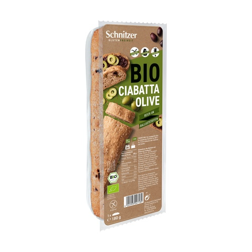 pain ciabatta sans gluten olives schnitzer 180 g