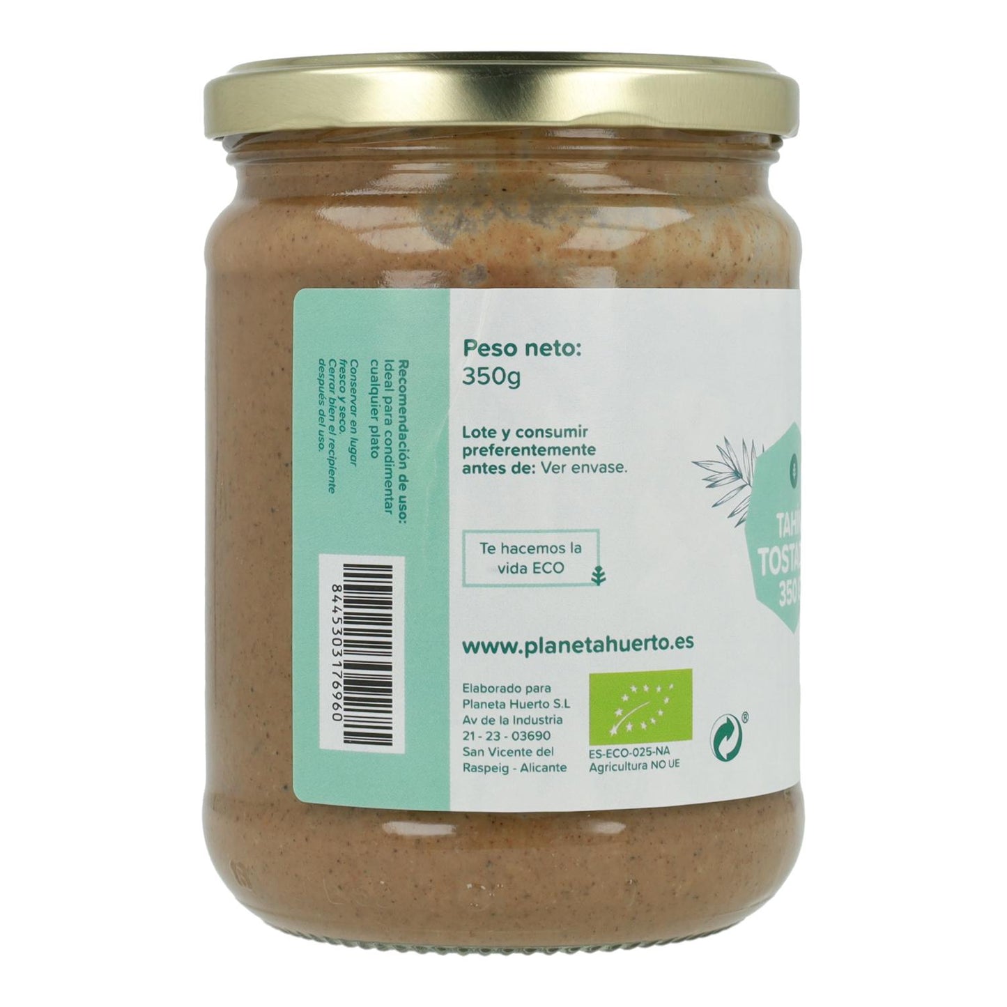 Toasted sesame tahini ECO Planeta Huerto 350 g