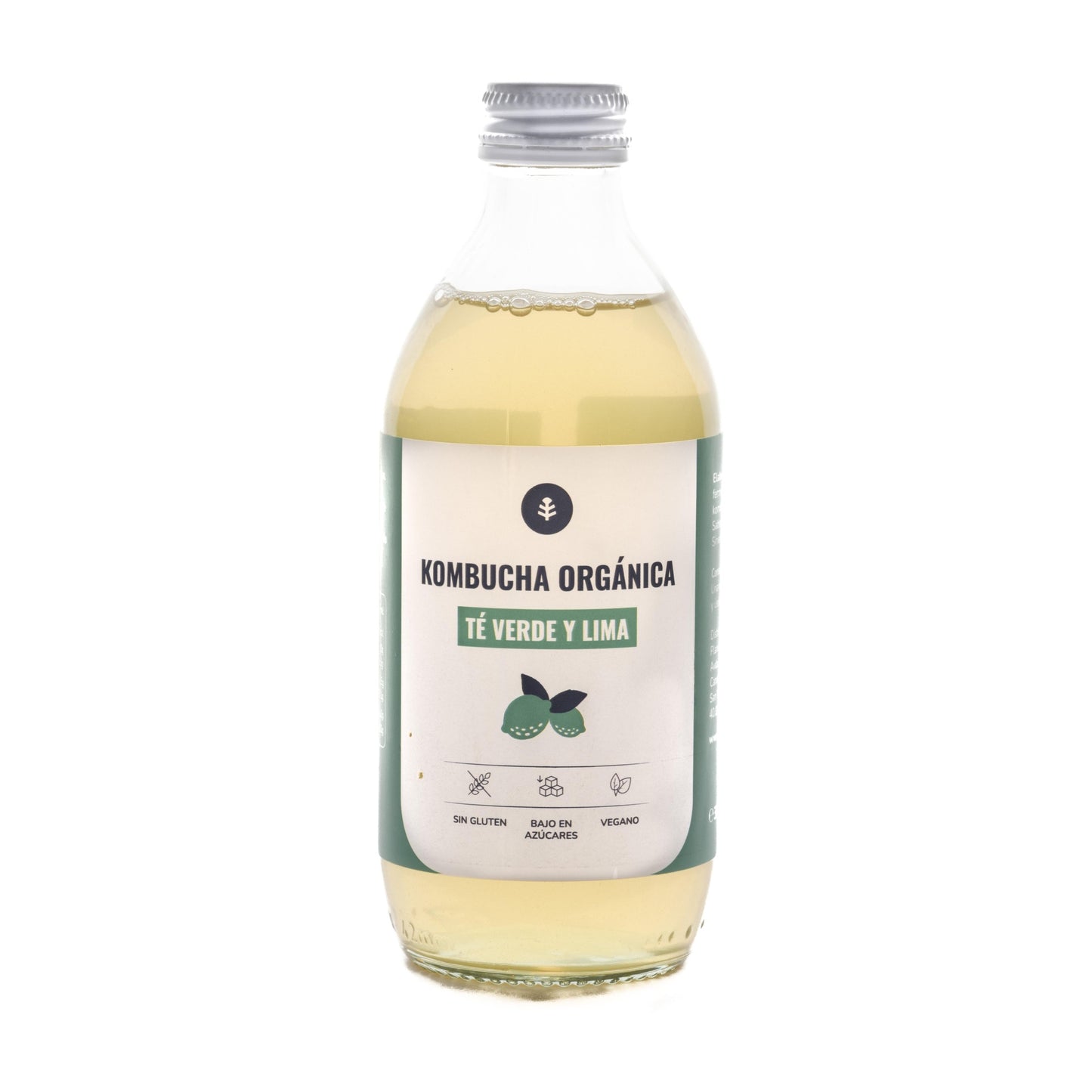 Kombucha ECO grüner Tee und Limette Planeta Huerto 330 ml