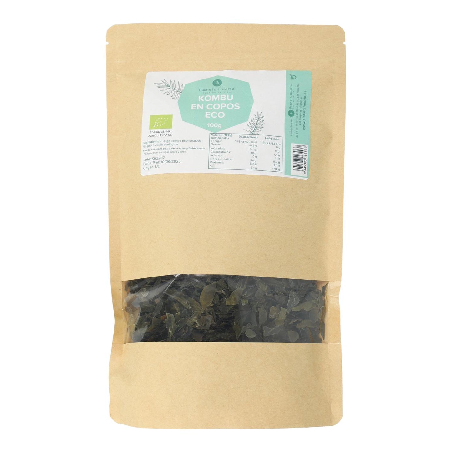 Fiocchi di alga Kombu ECO Planeta Huerto 100 g