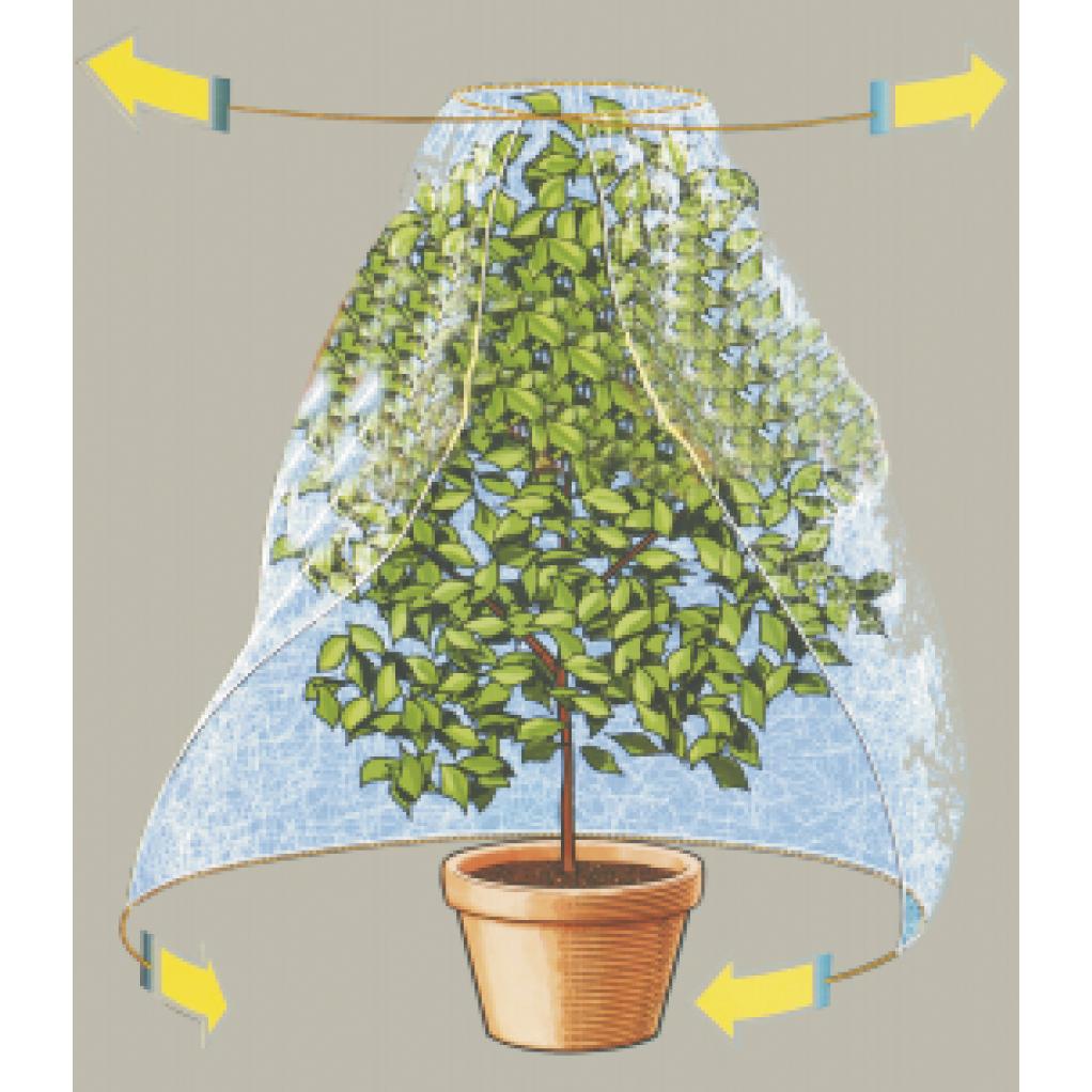 Tkanina chroniąca przed mrozem z sznurkami 1,5 x 2,4 m