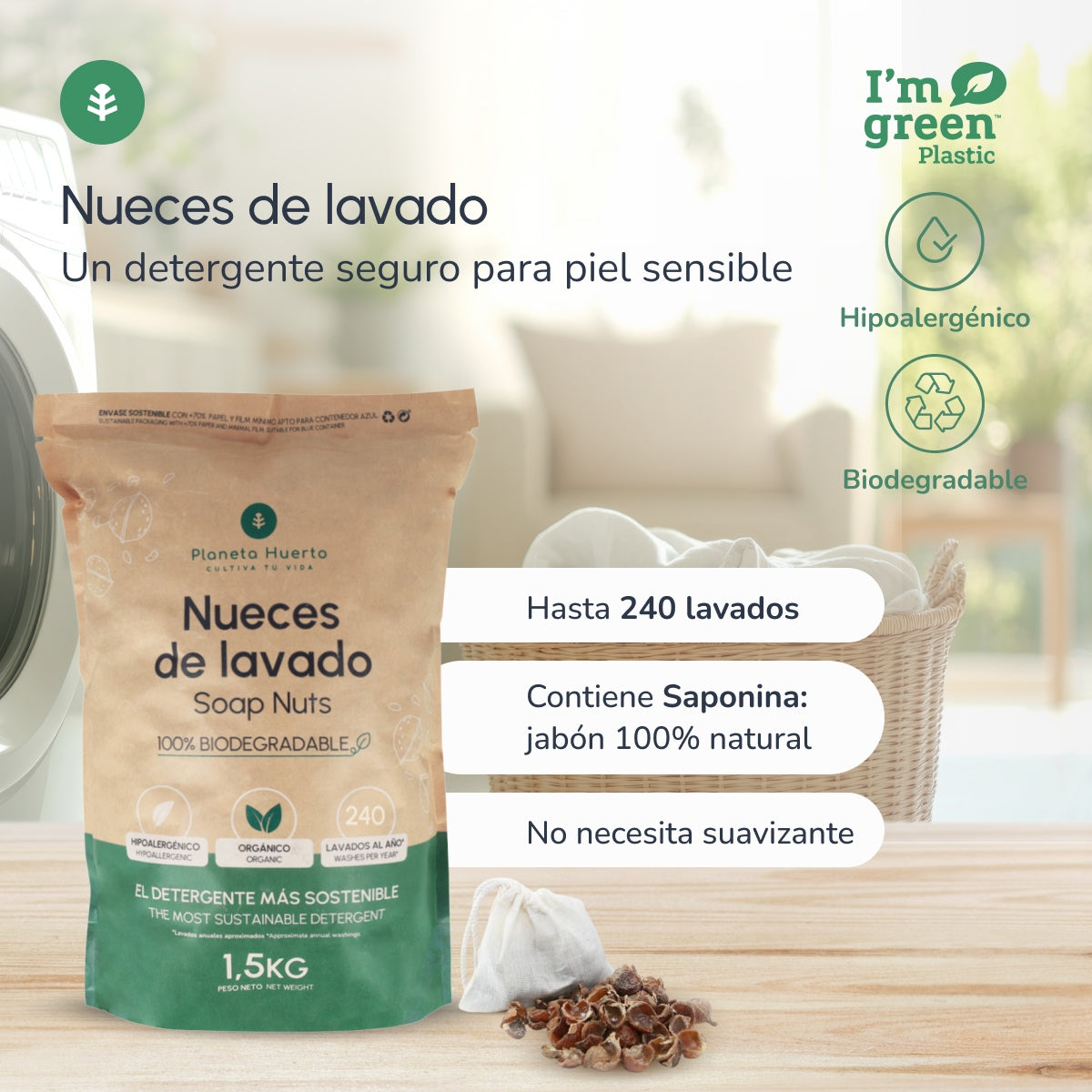 Planeta Huerto Gewassen walnoten 1,5 kg