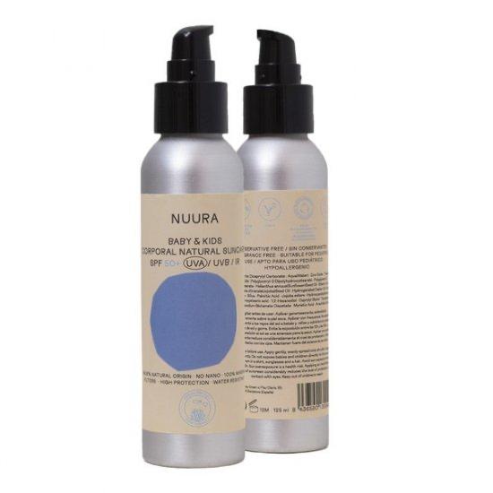 Crème solaire pour le corps Babykids SPF50 Nuura 125 ml