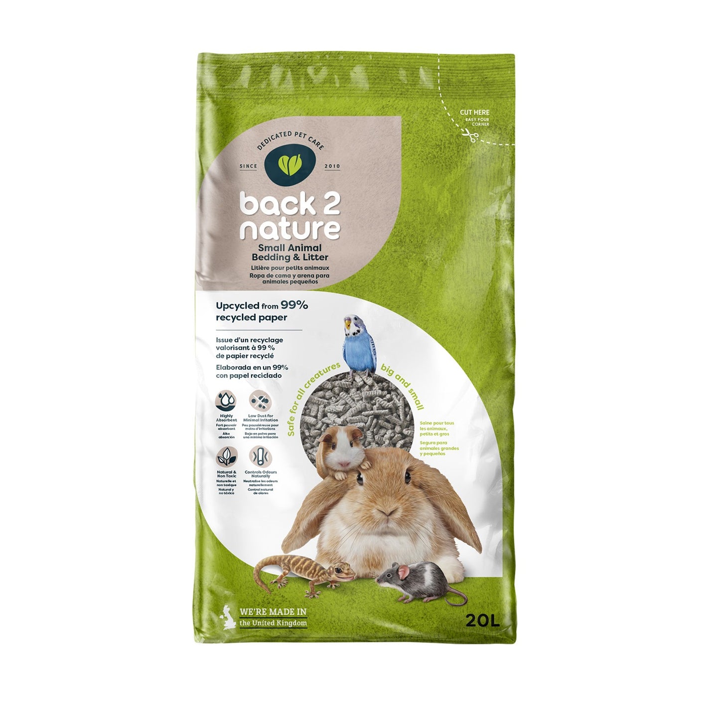 Streu aus Recyclingpapier Back 2 Nature 20 l Fibrecycle