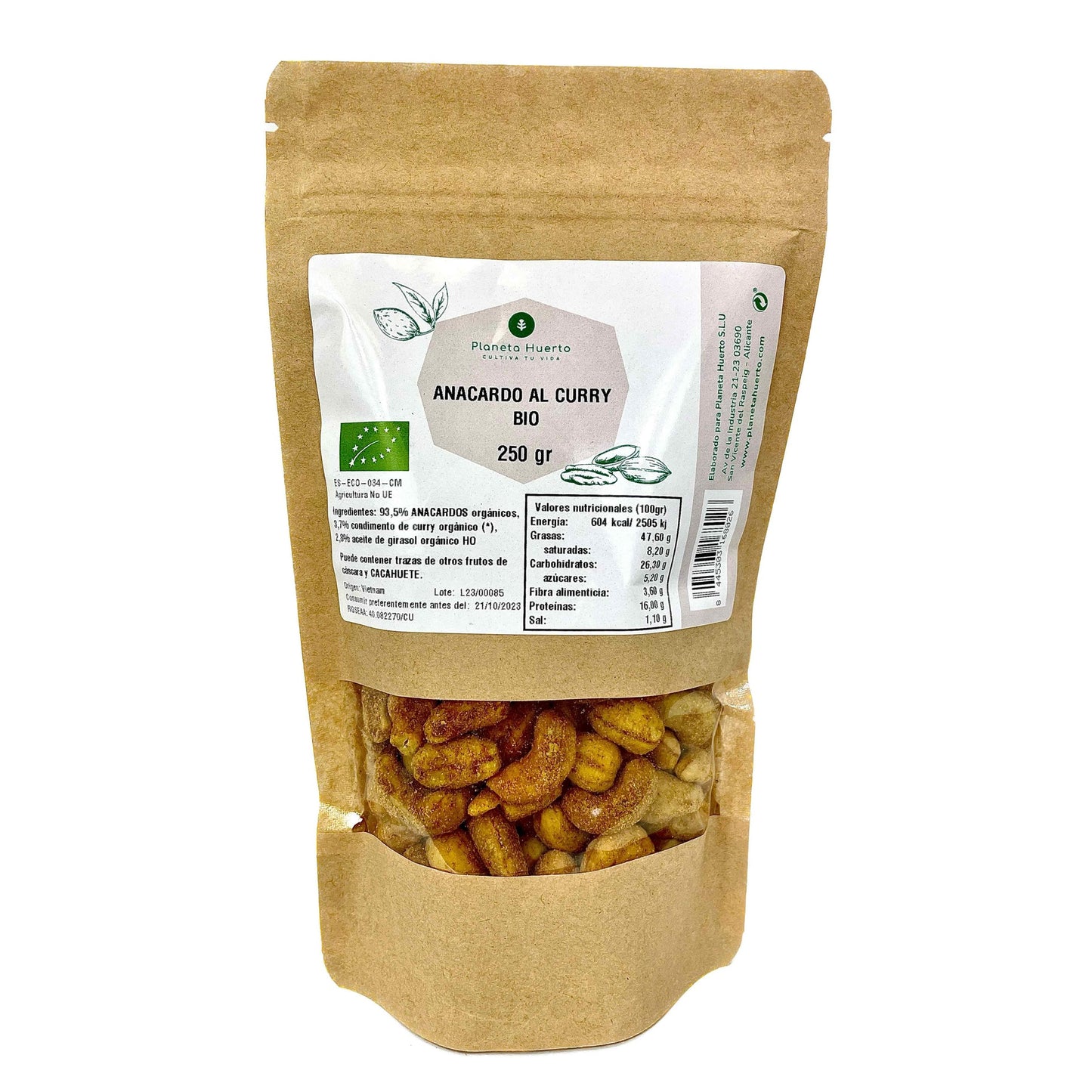 Cashewnöt curry ECO Planeta Huerto 250 g