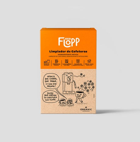 Pack of 2 coffee machine cleaners - 1 box x 2 sachets Flopp