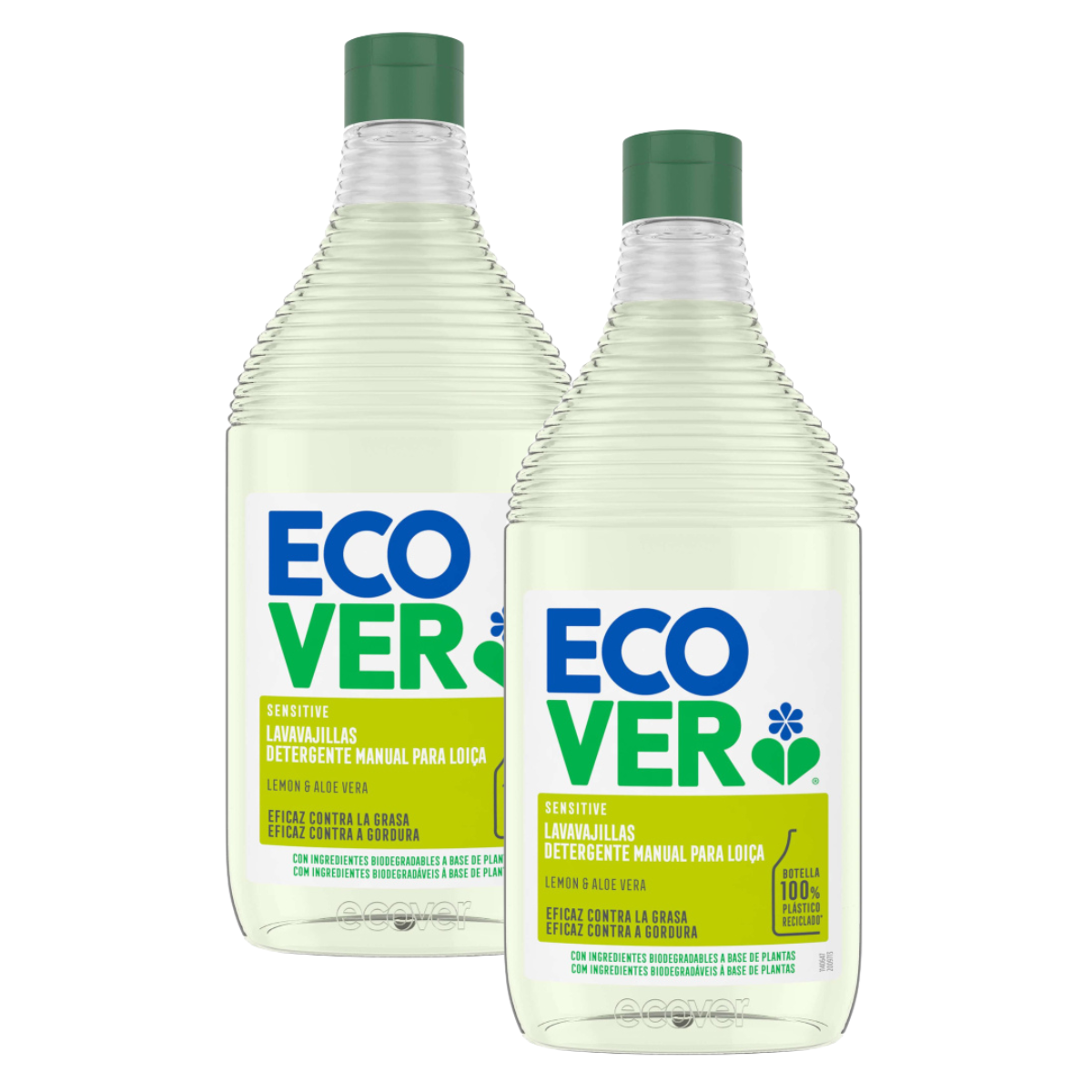 Lot de 2 dégraissants vaisselle Ecover citron et aloe vera 450 ml