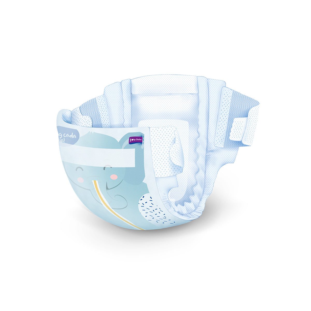 6er-Pack Windeln T3 liegend (4-10 kg) 36 Stück, Chelino