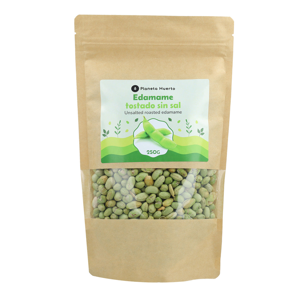 Ungesalzene geröstete grüne Edamame Planeta Huerto 250gr