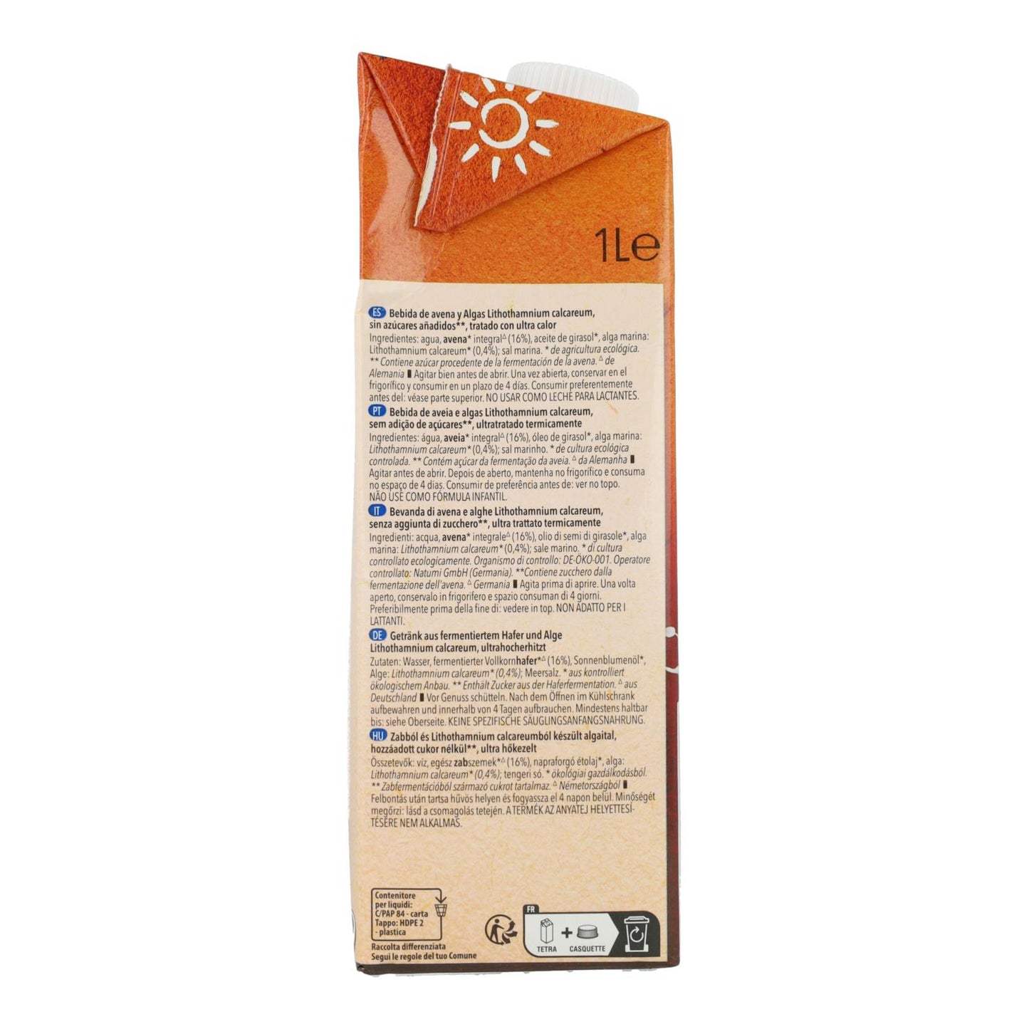 Boisson à l'avoine et aux algues BIO Natumi 1 L