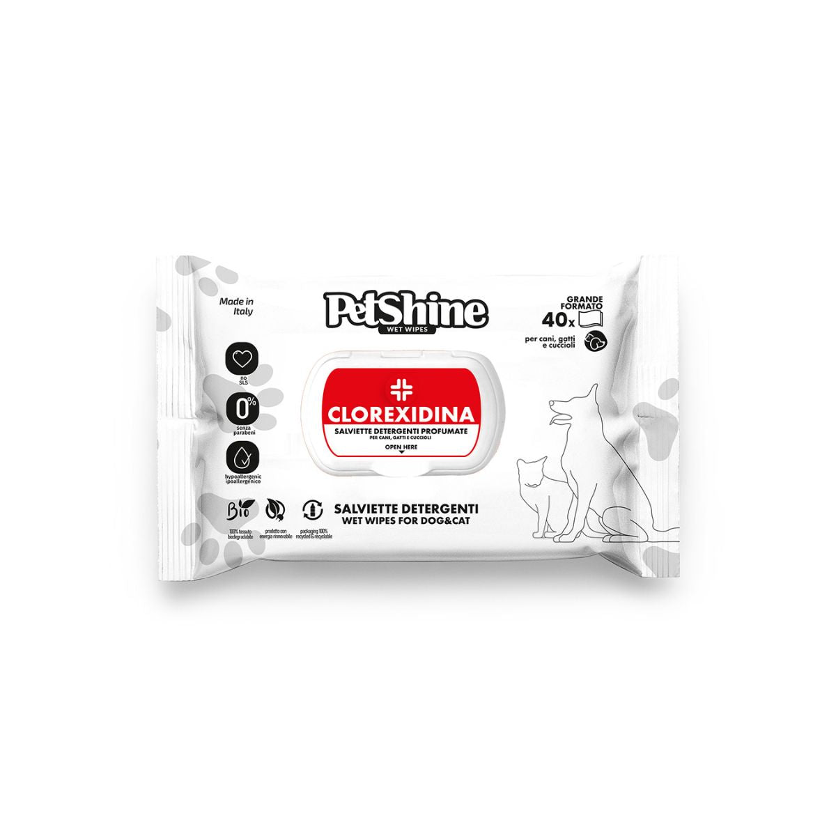 Hygienetücher für Hunde/Katzen, Chlorhexidin Trixie, 40 Stück