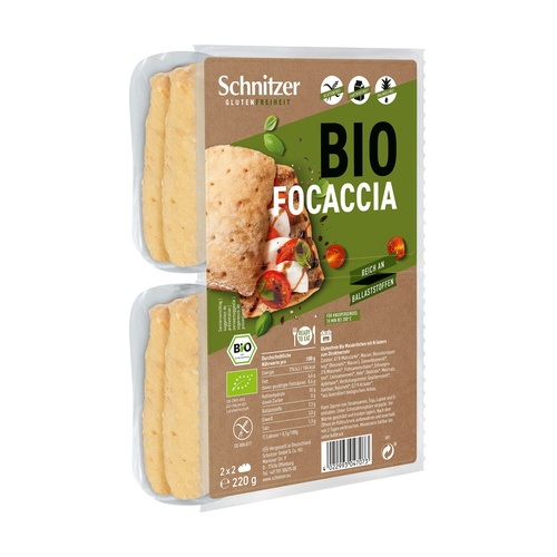 Glutenfria focacciabröd Schnitzer 220 g