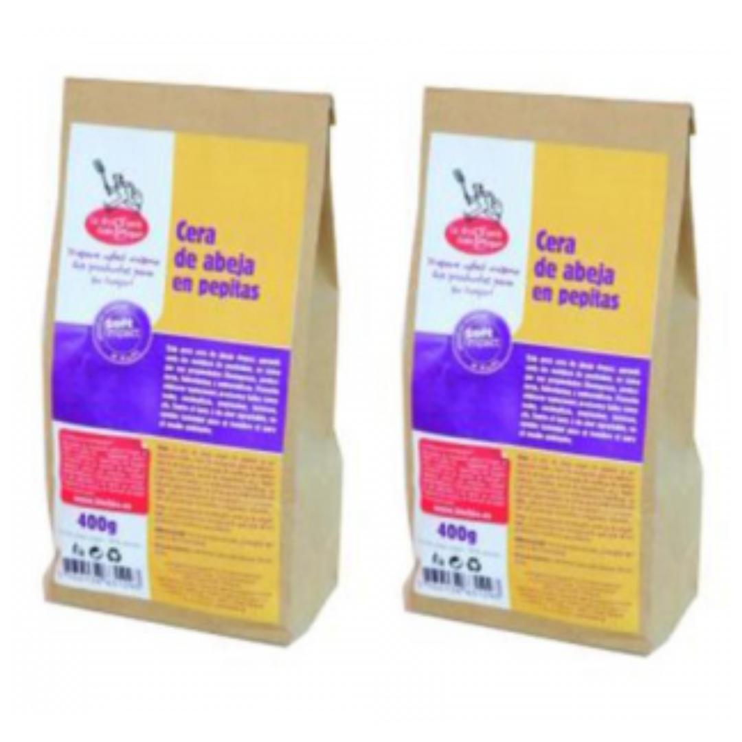 Lot de 2 pots de cire d'abeille en grains La Droguerie Écologique 400 g