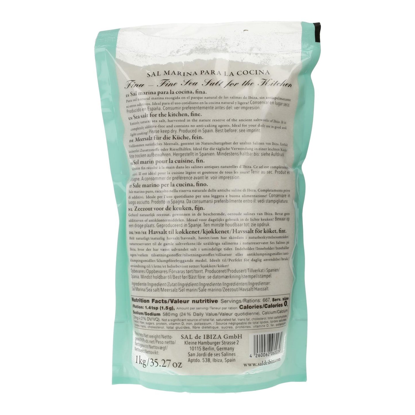 Sel fin de table Sel d'Ibiza 1 kg