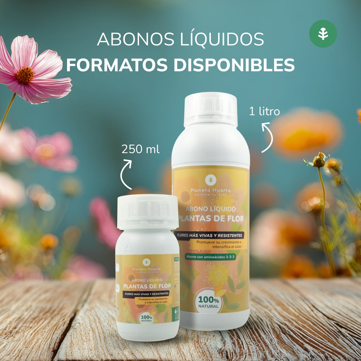 Concime liquido per piante da fiore Planeta Huerto 1 l