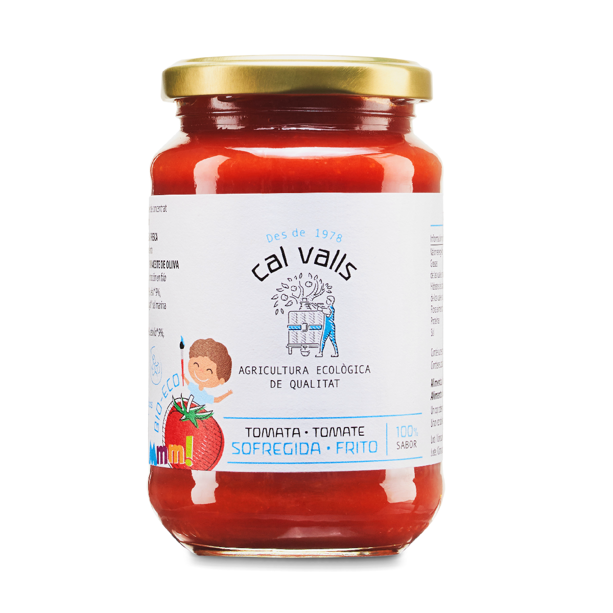 Tomatenmark ohne Zuckerzusatz, biologisch, Cal Valls, 350 g