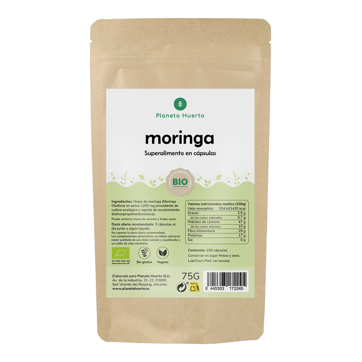Bio Moringa Planet Garden 150 Kapseln