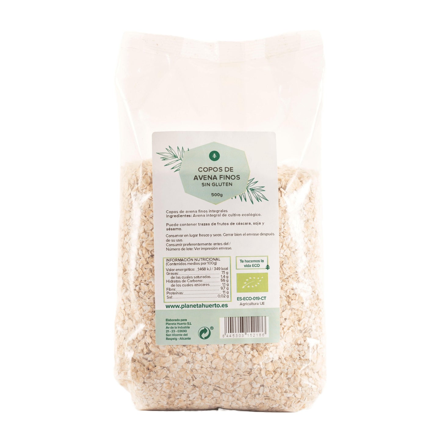 Glutenvrije Havervlokken ECO Planeta Huerto 500 g