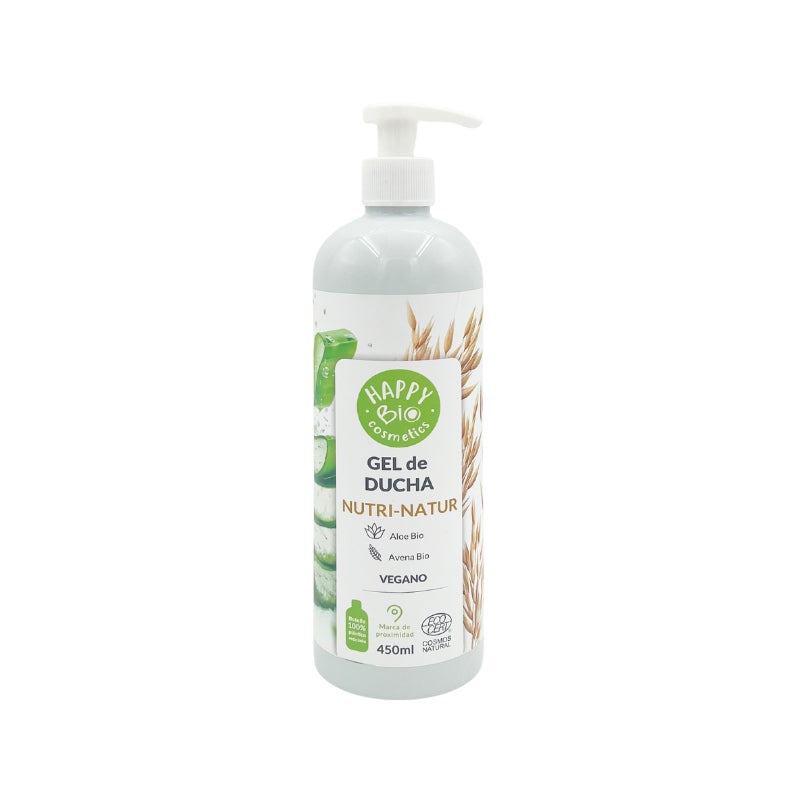 Duschgel Nutri-natur Aloe Vera och ekologisk havre HappyBio 450 ml