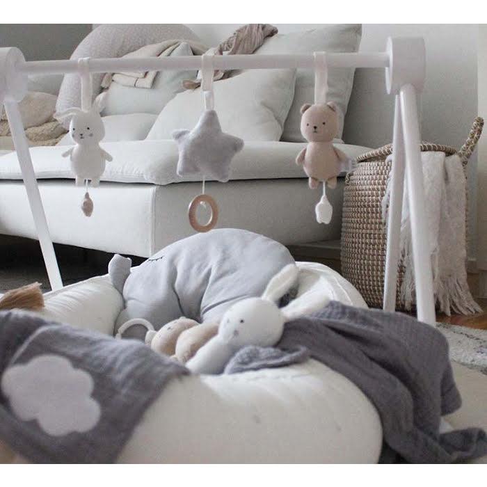 Gymnase pour bébé en bois laqué blanc Jabadabado