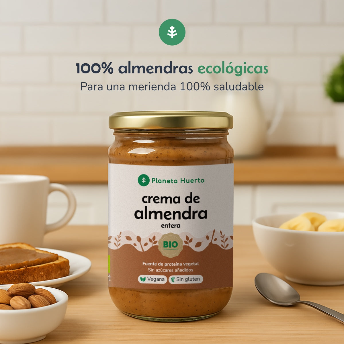 Whole Almond Cream ECO Planeta Huerto 350 g