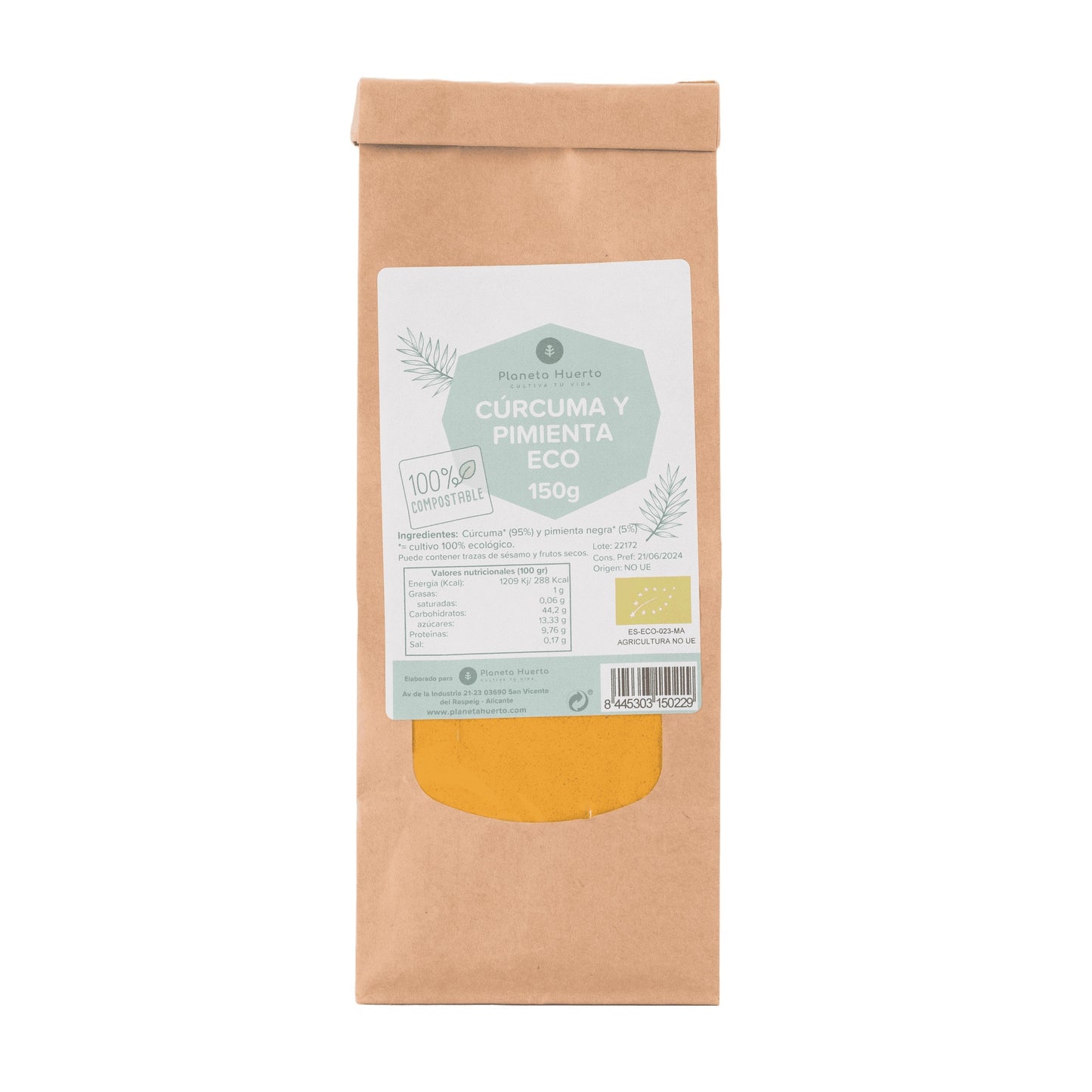Kurkuma en peperpoeder ECO Planeta Huerto 150 g