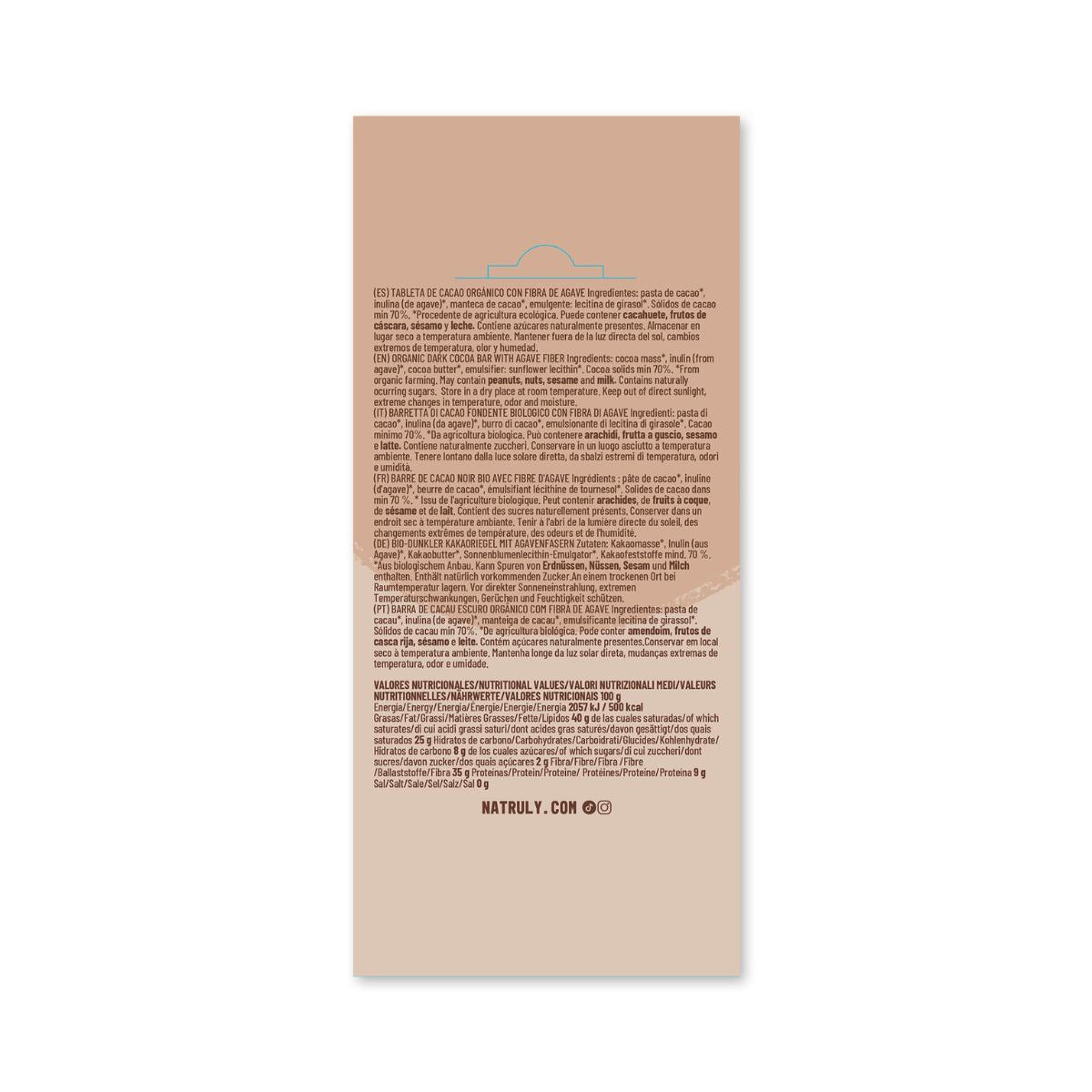 Chocolicious BIO pure chocoladetablet Natruly 85 g