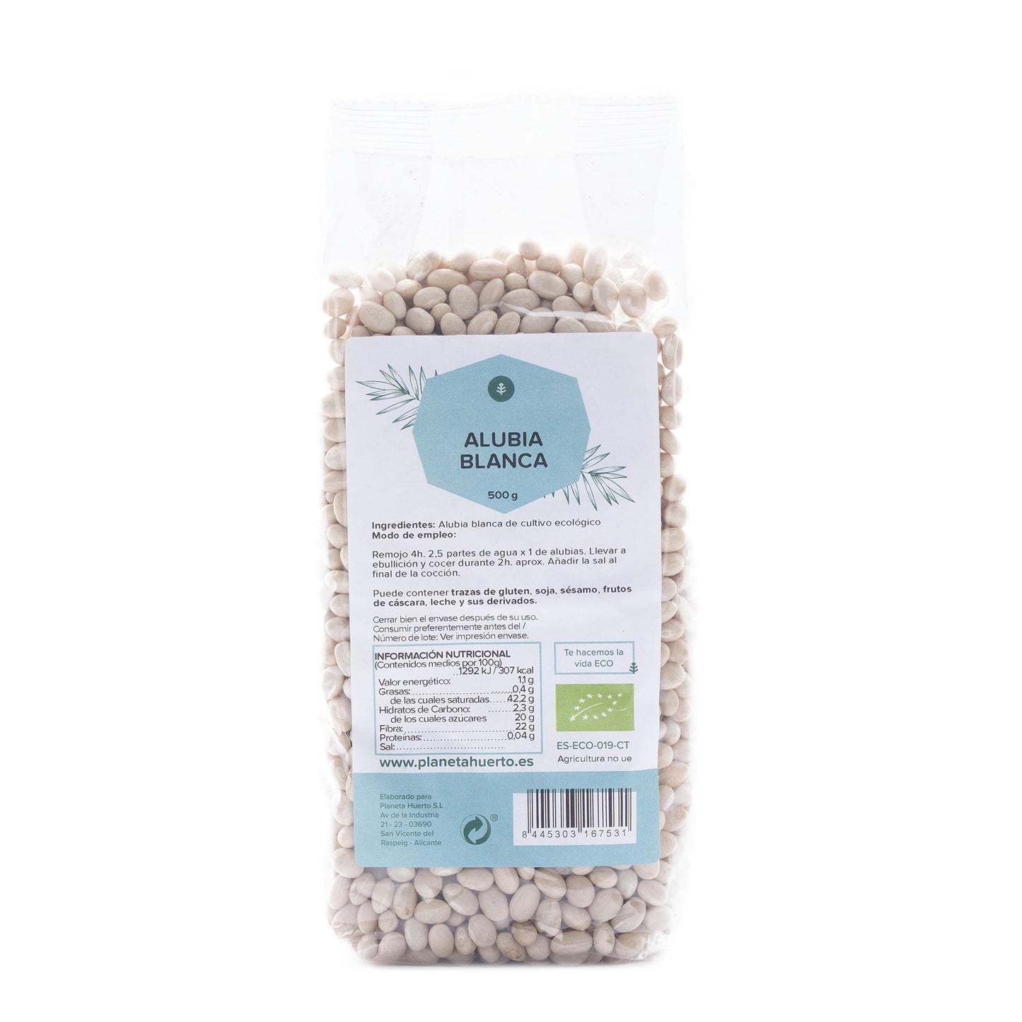 Vita bönor ECO Planeta Huerto 500 g