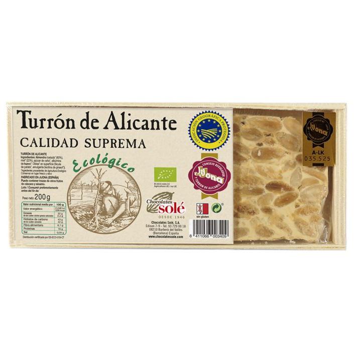 Nougat från Alicante Eco Solé 200 g