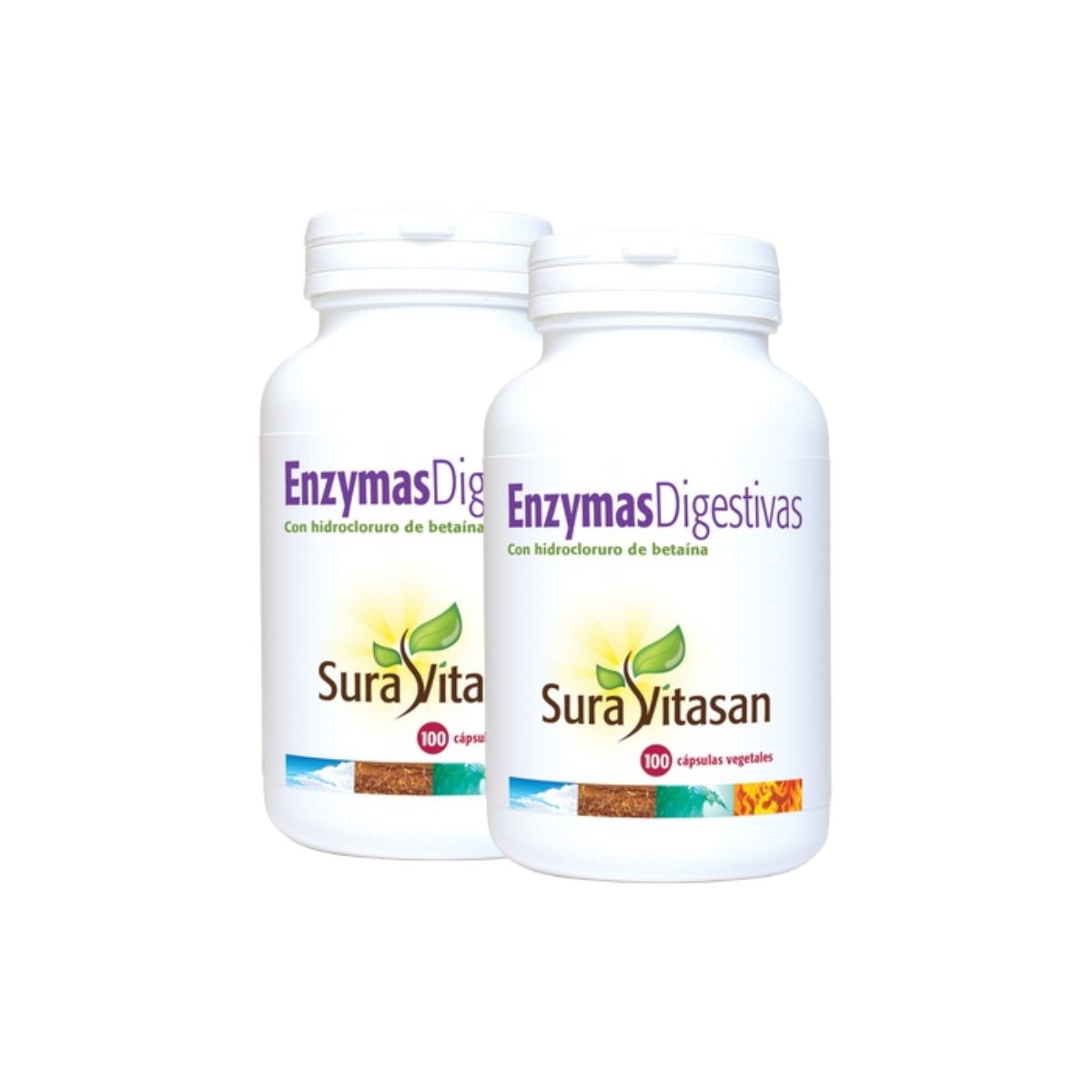 Pack of 2 Sura Vitasan digestive enzymes, 100 capsules