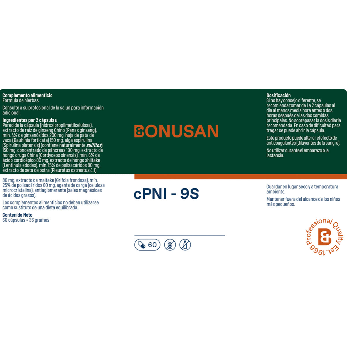 Bonusan cPNI – 9S 60 capsules