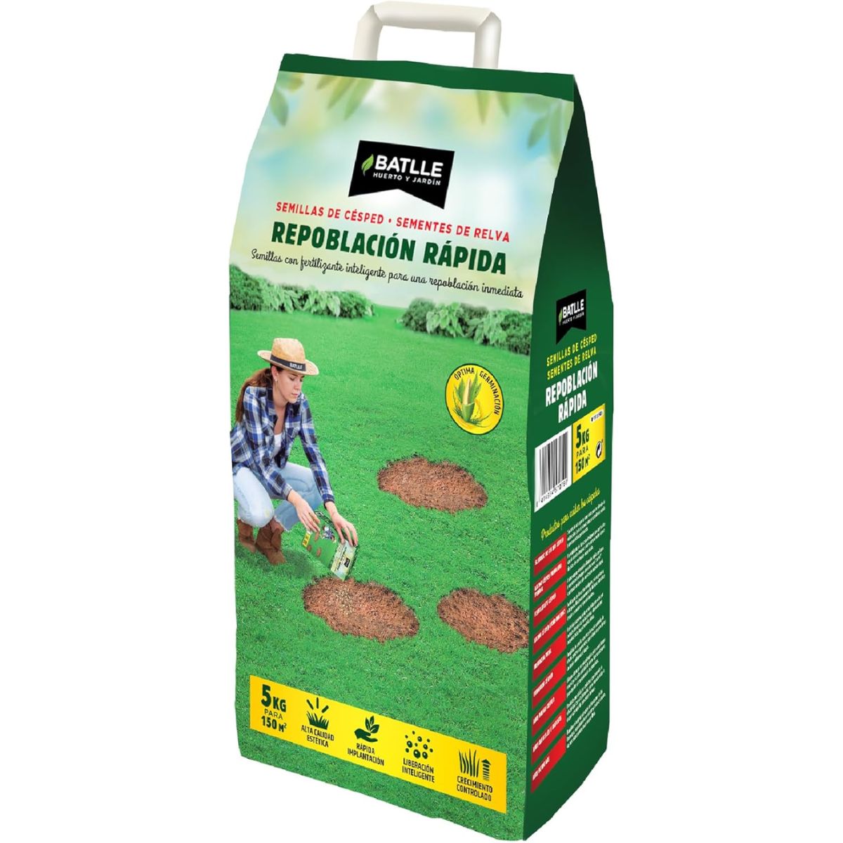 Graines de gazon à repopulation rapide Batlle 5 kg