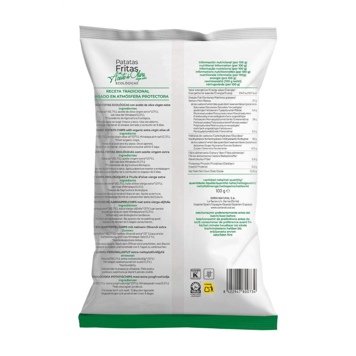 Soria Natural organic crisps 100 g