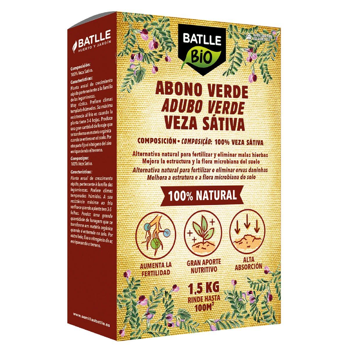 Batlle Bio green manure, Vicia sativa, 1.5 kg