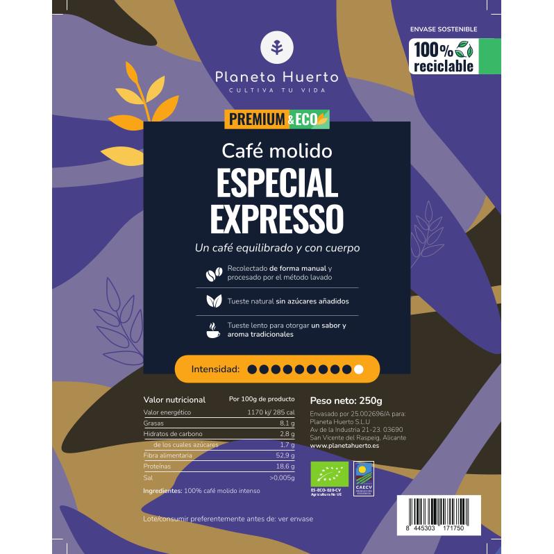 Gemalen koffie Eco special Expresso Planeta Huerto 250 g
