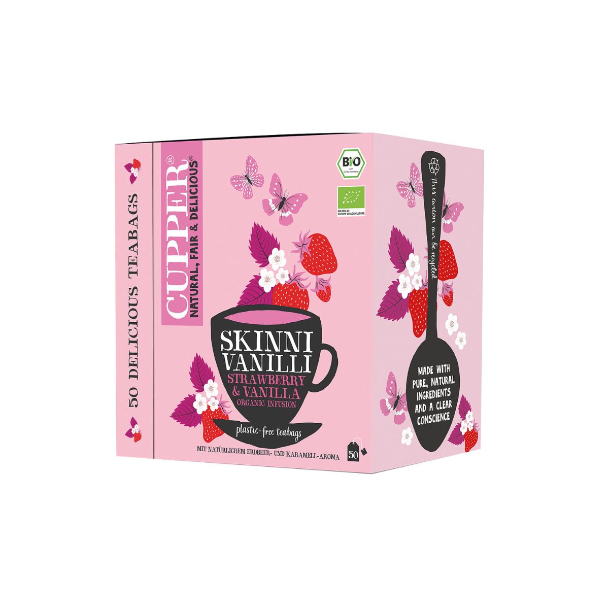 Infuso di fragola e vaniglia biologico Cupper 50 bustine