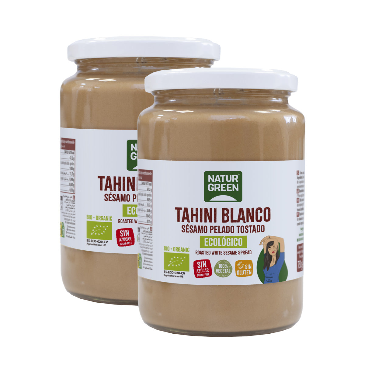 2er-Pack Naturgreen geröstetes Tahin à 800 g