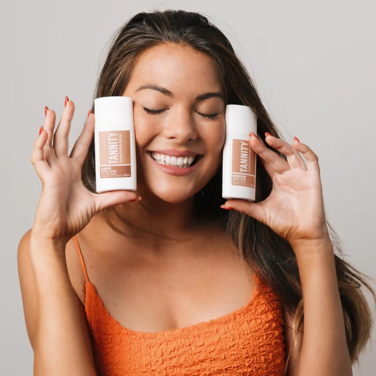 Solkräm med färg SPF50 - Dark, Tannity 50 ml