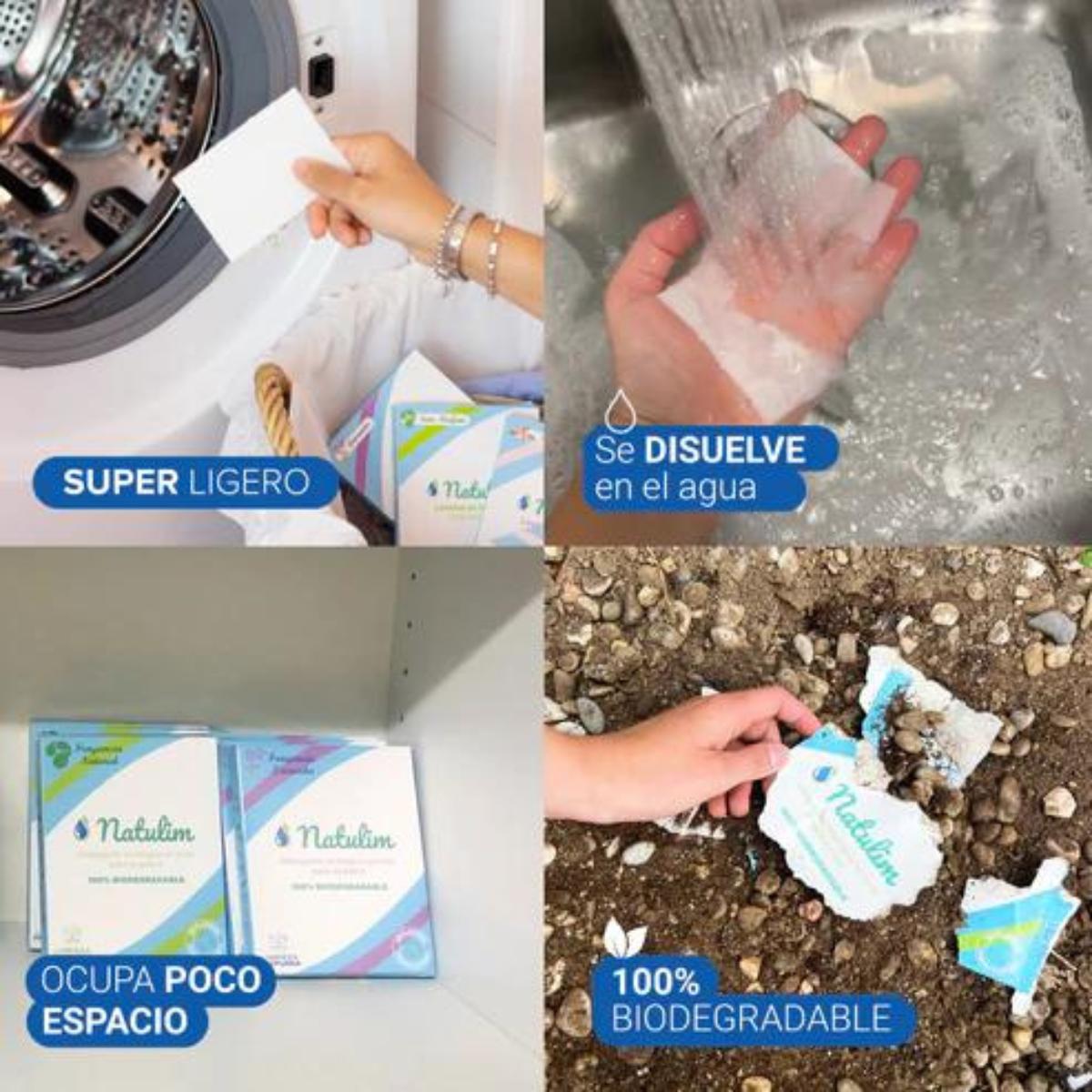 Bandes de lessive écologiques, sans parfum, Natulim, 40 lavages