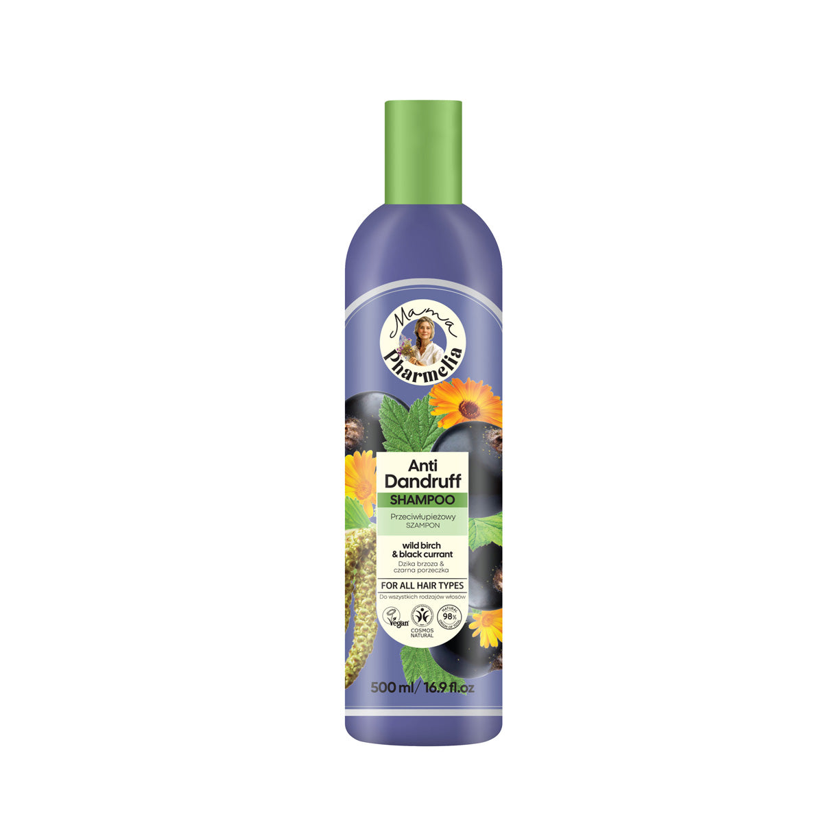 Shampoo antiforfora con betulla selvatica e ribes nero, Mama Pharmelia, 500 ml