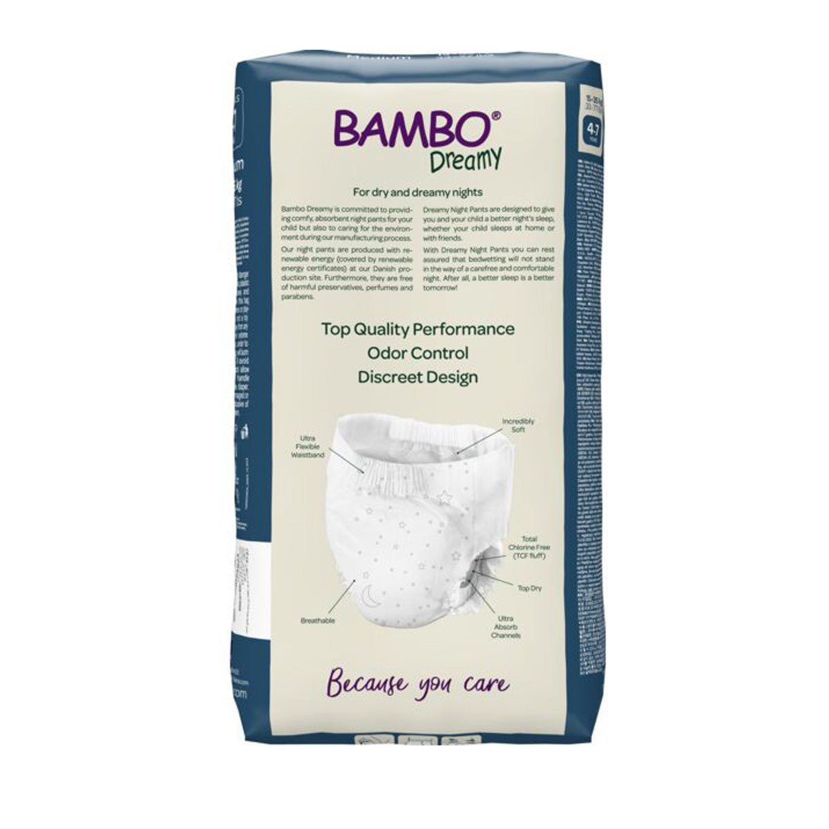 Pantalons de nuit Bambo Dreamy taille M (15-35 kg) 10 unités Bambo Nature
