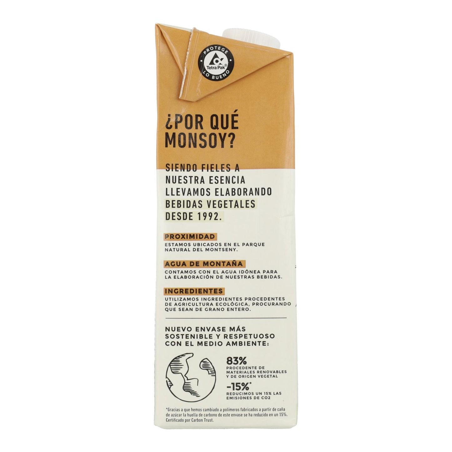 Lot de 6 bouteilles de boisson bio Monsoy à l'avoine et aux amandes (1 L).