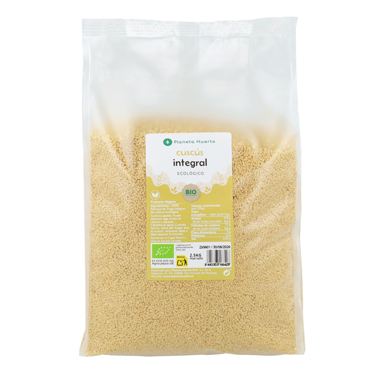 Fullkornscouscous ECO Planeta Huerto 2,5 kg