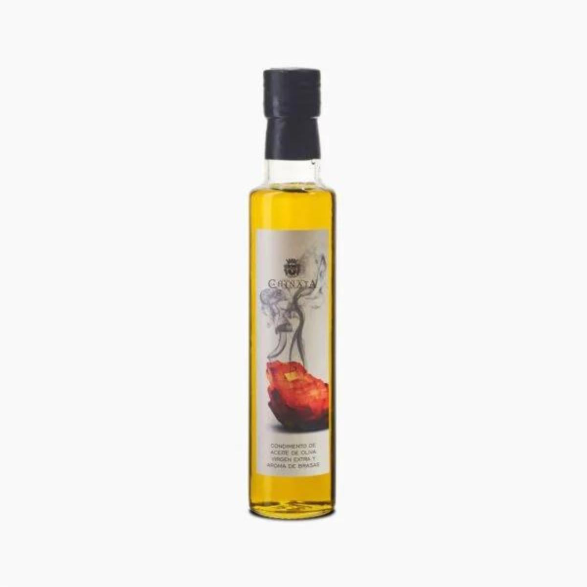 Huile d'olive extra vierge aromatisée au charbon de bois 250 ml
