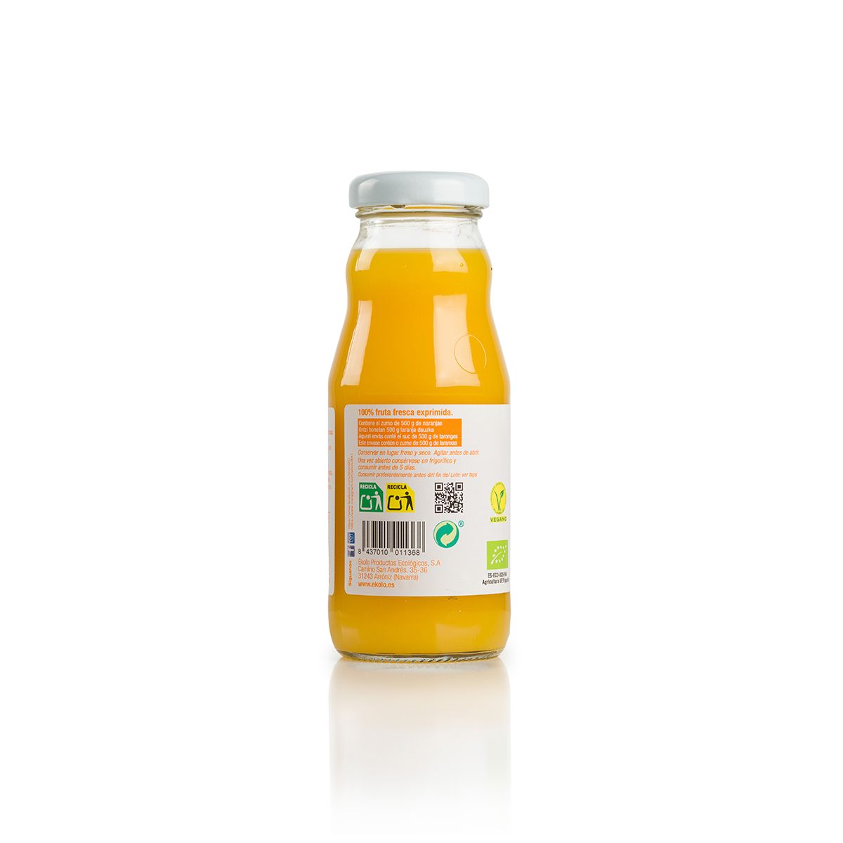 100 % ekologiskt pressat apelsinjuice Ékolo 200 ml