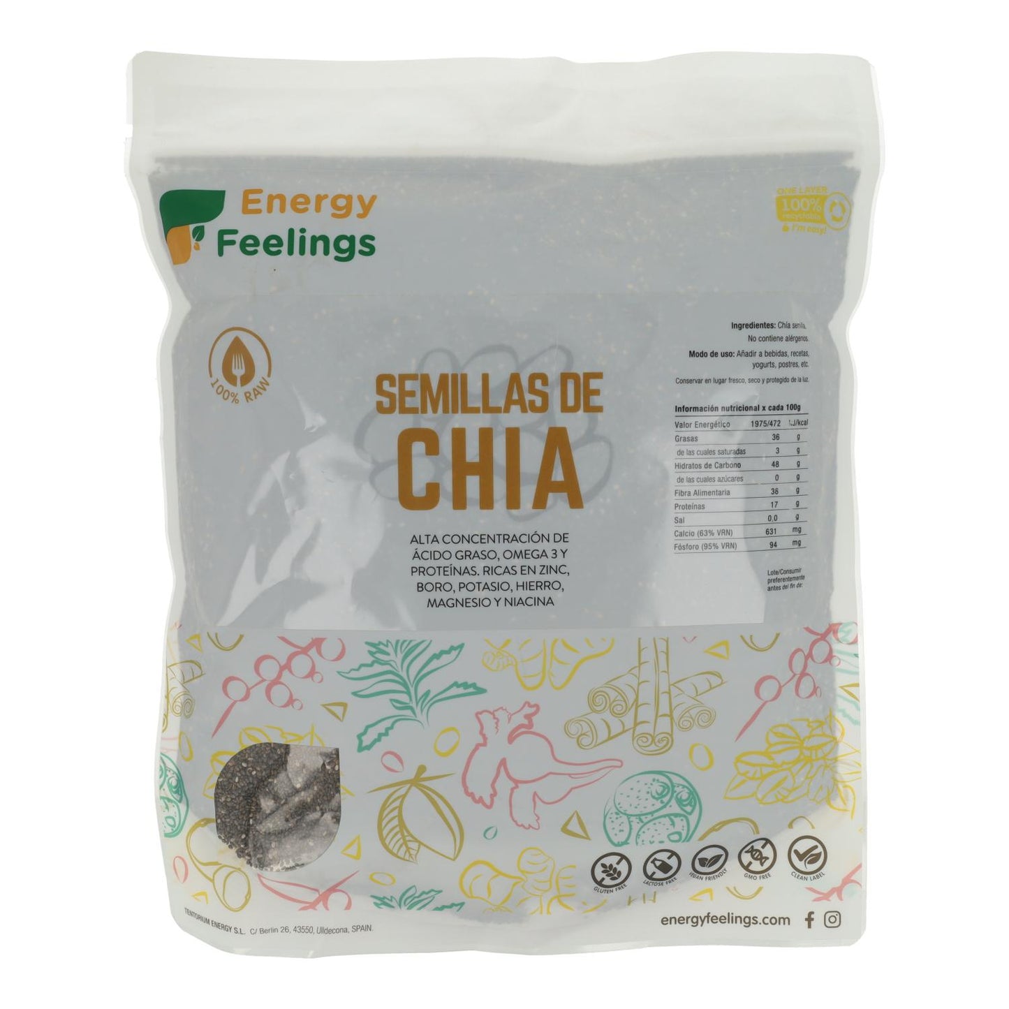 Nasiona CHIA: (1 kg) opakowanie XXL
