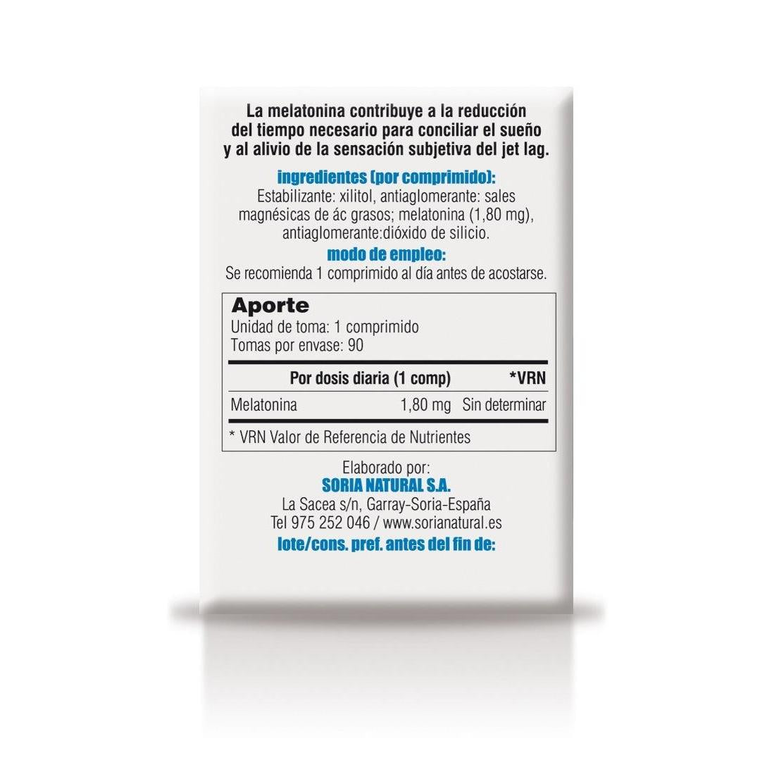 Melatonin Travel Vit&MIn 31 Soria Natural 90 tablets