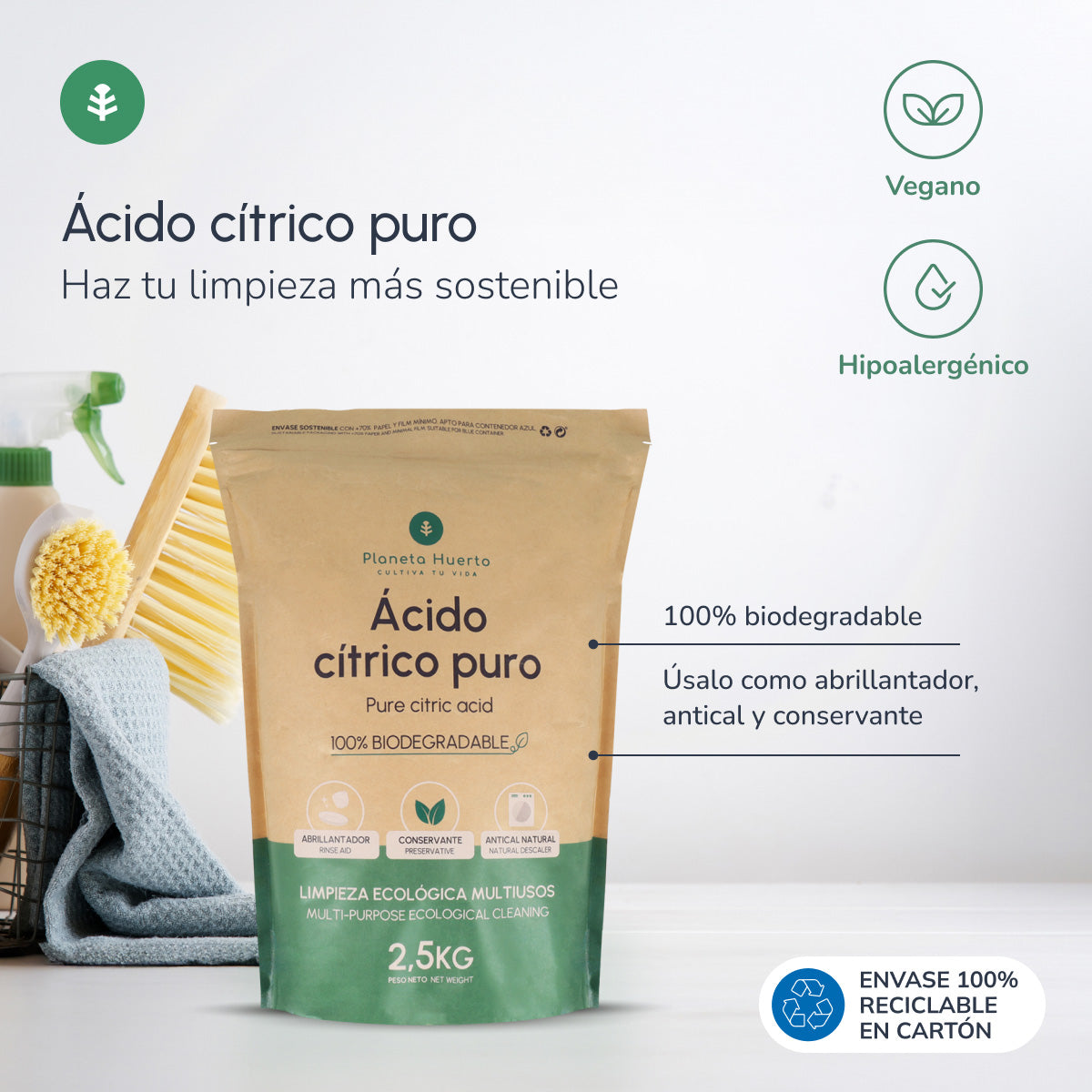 Acido citrico Planeta Huerto 1 Kg